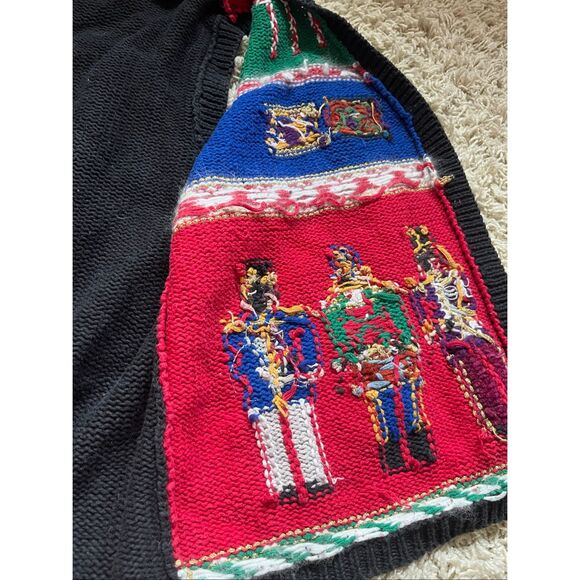 Vintage Capistrano Nutcracker Sweater Vest Christmas Hand Knit Women’s XL - Picture 10 of 16